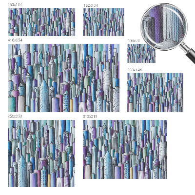 Papier peint tendance chambre adulte Mestské mrakodrapy
