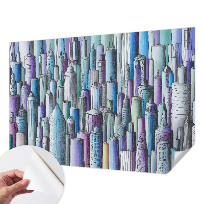 Papier peint tendance chambre adulte Mestské mrakodrapy