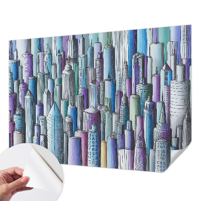 Papier peint tendance chambre adulte Mestské mrakodrapy