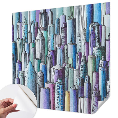 Papier peint tendance chambre adulte Mestské mrakodrapy