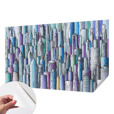Papier peint tendance chambre adulte Mestské mrakodrapy