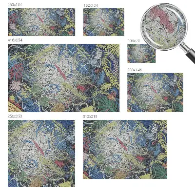 Papier peint intissé imprimé Tourbillons végétaux