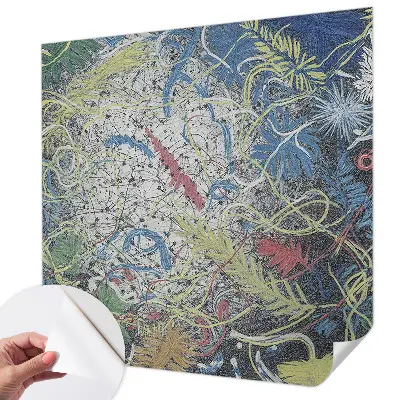 Papier peint intissé imprimé Tourbillons végétaux