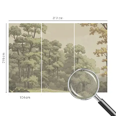 Papier peint photo grand format pour le mur idylle forestière