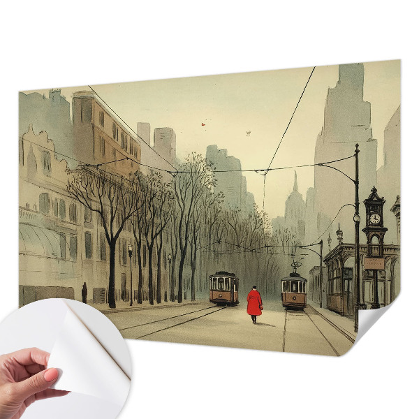 Papier peint chambre adulte cocooning Mestská symetria