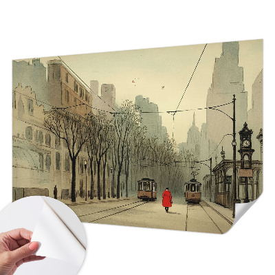 Papier peint chambre adulte cocooning Mestská symetria