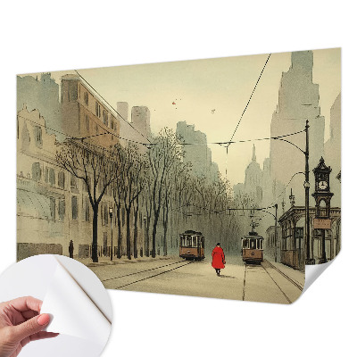 Papier peint chambre adulte cocooning Mestská symetria