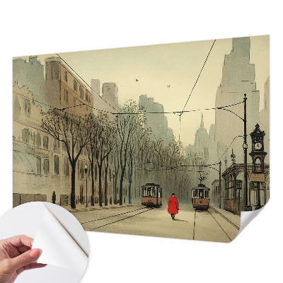 Papier peint chambre adulte cocooning Mestská symetria