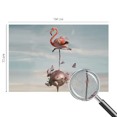 Papier peint photo sur tissu non tissé Flamant rose élégant