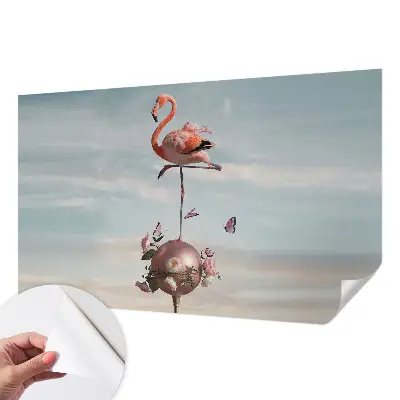 Papier peint photo sur tissu non tissé Flamant rose élégant