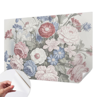 Papier peint tête de lit chambre adulte Farebná kytica