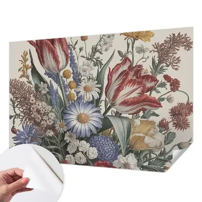 Papier peint photo imprimé sur tissu non tissé bouquet de fleurs