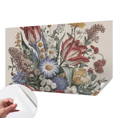 Papier peint photo imprimé sur tissu non tissé bouquet de fleurs