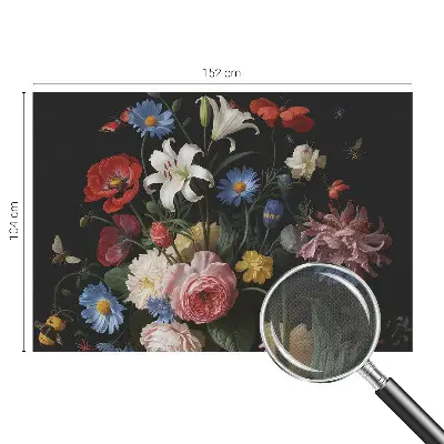 Papier peint intissé Fleurs avec des insectes
