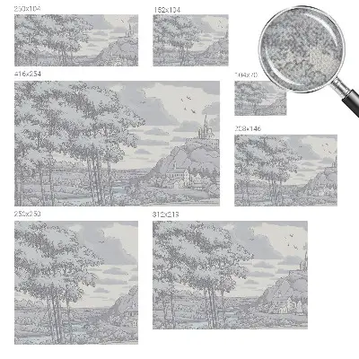 Papier peint intissé imprimé paysage de conte de fées