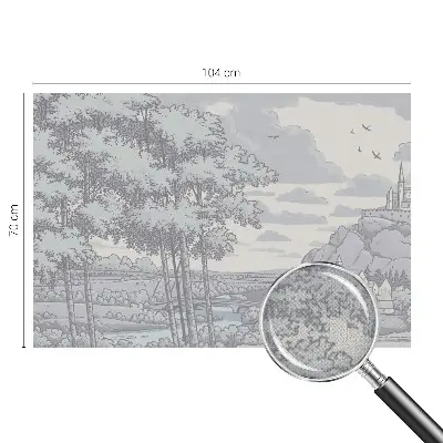 Papier peint intissé imprimé paysage de conte de fées