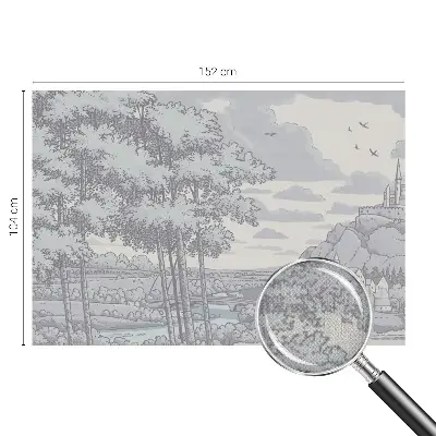 Papier peint intissé imprimé paysage de conte de fées