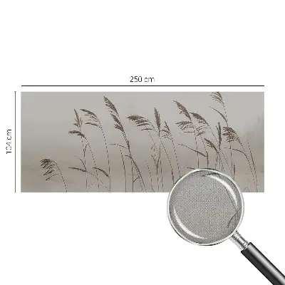 Papier peint photographique sur tissu non tissé Des herbes dans le brouillard