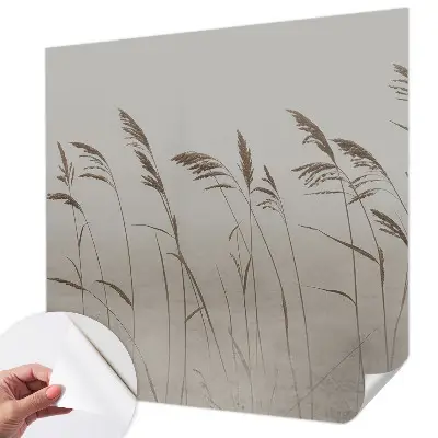 Papier peint photographique sur tissu non tissé Des herbes dans le brouillard
