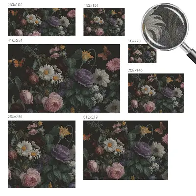 Papier peint photo imprimé sur tissu non tissé élégance florale