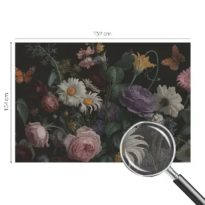Papier peint photo imprimé sur tissu non tissé élégance florale