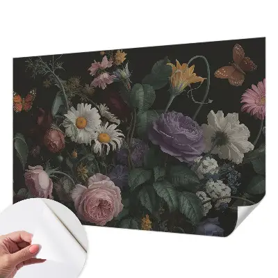 Papier peint photo imprimé sur tissu non tissé élégance florale
