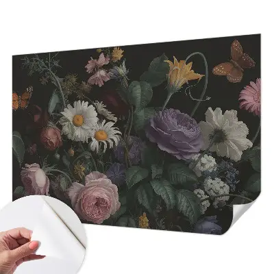 Papier peint photo imprimé sur tissu non tissé élégance florale