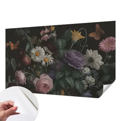 Papier peint photo imprimé sur tissu non tissé élégance florale