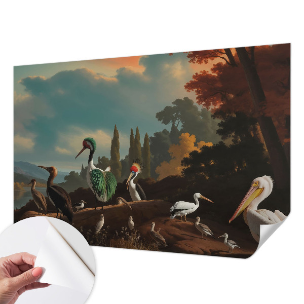 Papier peint chambre adulte cocooning Malebné vtáky