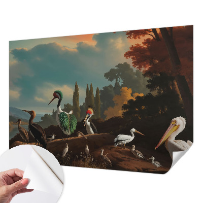 Papier peint chambre adulte cocooning Malebné vtáky