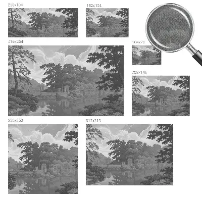 Papier peint photographique sur tissu non tissé paysage naturel