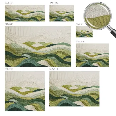 Papier peint intissé Collines de tissu