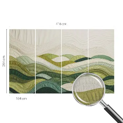 Papier peint intissé Collines de tissu