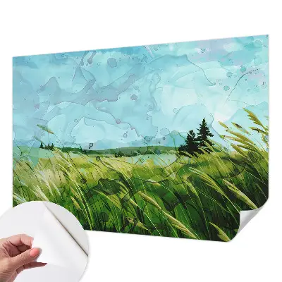 Papier peint photo sur tissu non tissé paysages verts