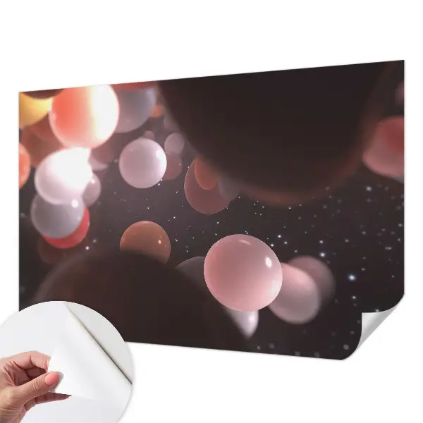 Papier peint photo imprimé sur tissu non tissé boules spatiales