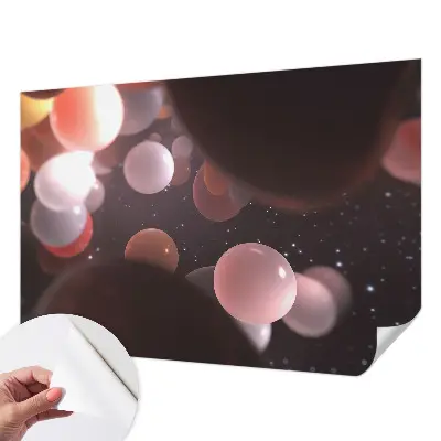 Papier peint photo imprimé sur tissu non tissé boules spatiales