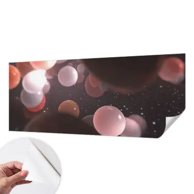 Papier peint photo imprimé sur tissu non tissé boules spatiales