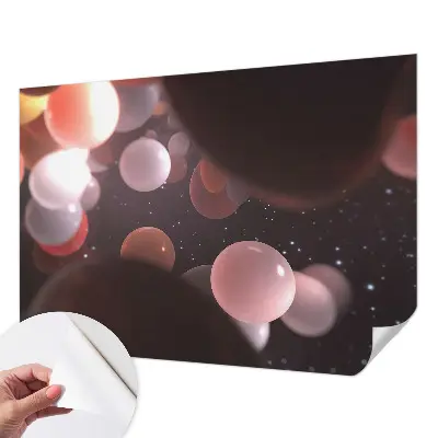 Papier peint photo imprimé sur tissu non tissé boules spatiales