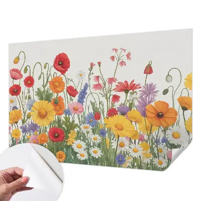 Papier peint intissé prairie fleurie