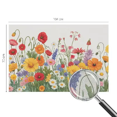 Papier peint intissé prairie fleurie