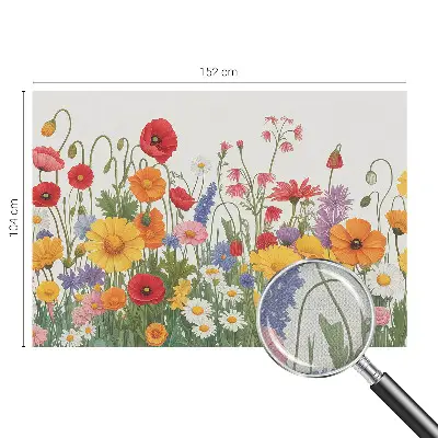 Papier peint intissé prairie fleurie