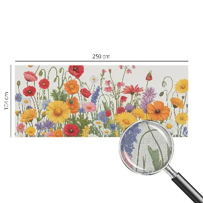 Papier peint intissé prairie fleurie
