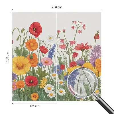 Papier peint intissé prairie fleurie