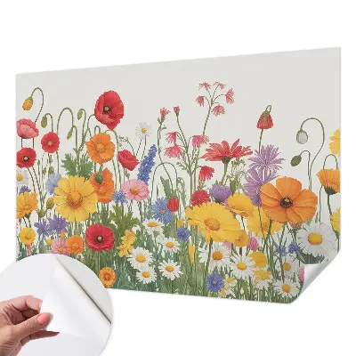 Papier peint intissé prairie fleurie