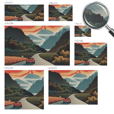 Papier peint panoramique adhésif Horské dobrodružstvo