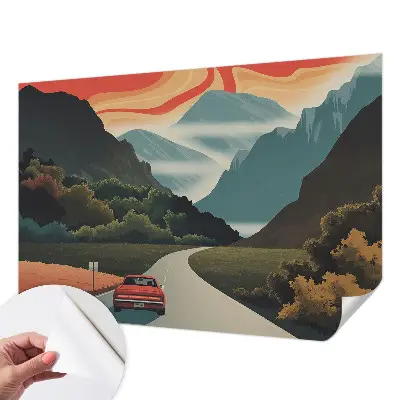 Papier peint photo grand format pour le mur aventure en montagne
