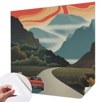 Papier peint photo grand format pour le mur aventure en montagne