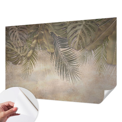Papier peint chambre adulte cocooning Tropické listy