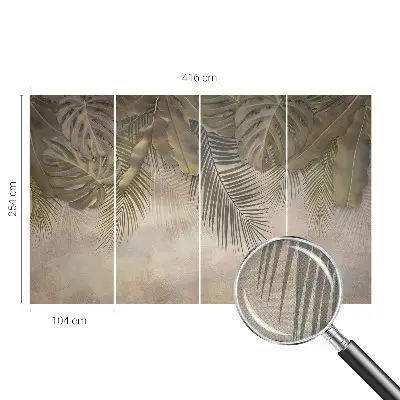 Papier peint photographique intissé feuilles tropicales