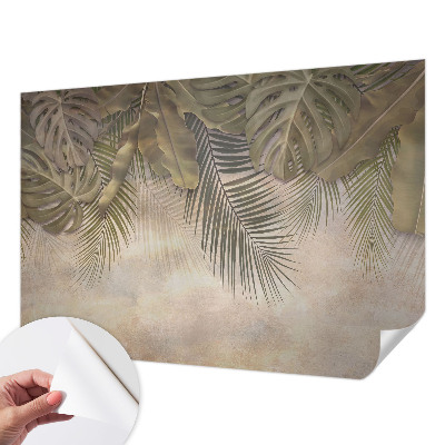 Papier peint chambre adulte cocooning Tropické listy